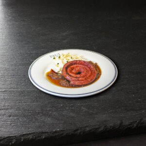 Beef Sausage and Mashed Potatoes