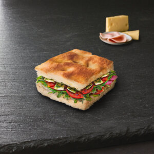 Beef Salami Focaccia Sandwich
