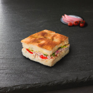 Chicken Mortadella Focaccia Sandwich